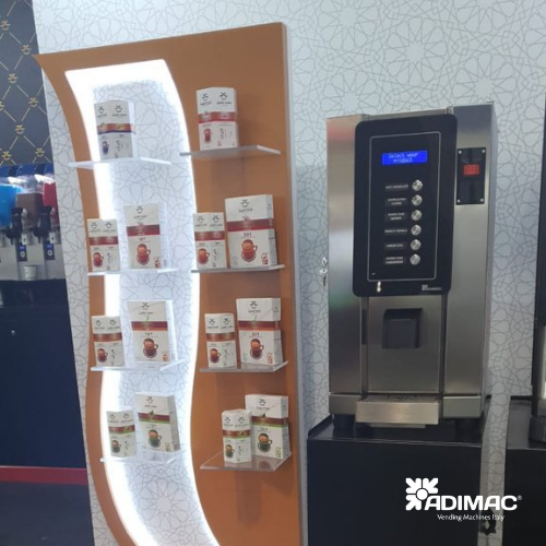 Adimac Karma instant coffee a Dubai con IFFCO